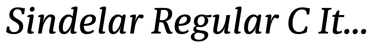 Sindelar Regular C Italic